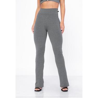 Imagem de Calça Flare Bailarina Boca De Sino Cintura Bem Alta Confortável Em Suplex Poliéster WOLFOX-Feminino