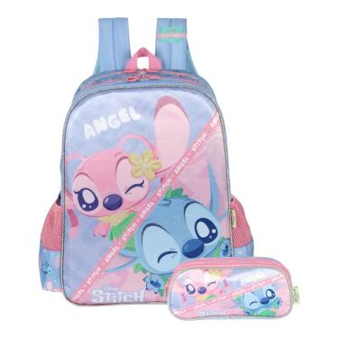 Imagem de Mochila De Costas E Estojo Stitch Disney Escolar - Luxcel-Unissex