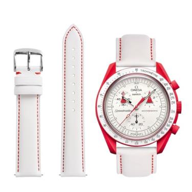 Imagem de TStrap Pulseira para Moonswatch Swatch Omega – Pulseira de couro compatível com Omega x Swatch Moonwatch – 20 mm de liberação rápida de substituição para Moonswatch Speedmaster