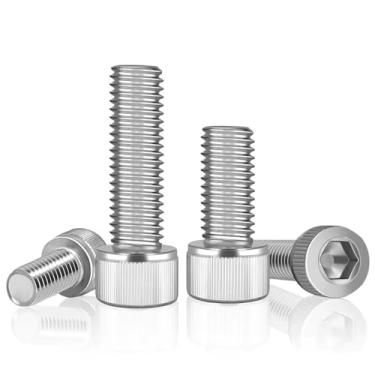 Imagem de A Linha Da Mão Esquerda De 5 Pces M5 Encanta Os Parafusos De Cabeça Do Tampão Do Soquete, 304 Parafusos Reversos De Aço Inoxidável 8-40mm De Allen(16mm)