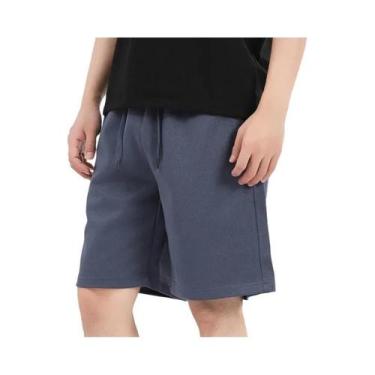Imagem de Bermudas De Algodão Masculinas Para Fitness E Esportes Estilo Europeu-