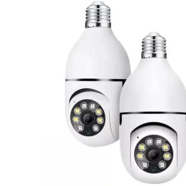 Imagem de Câmera De Segurança Prova Dágua Lâmpada Sem Fio Full Visão Noturn(KIT1)