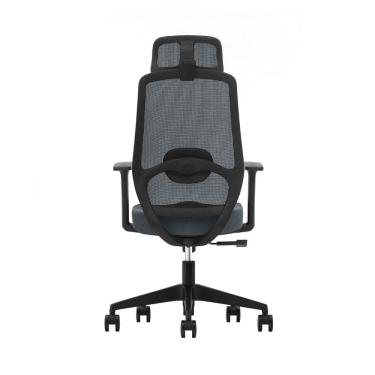 Imagem de Cadeira De Escritório Ergonômica ZARUUS ANDRÔMEDA Apoio de Pescoço e de Braços com Ajuste Encosto Inclinação Malha Preta