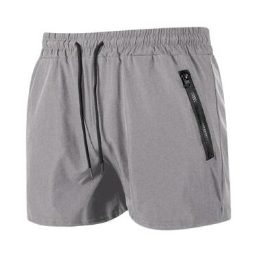 Imagem de Calções De Banho Masculinos De Secagem Rápida Com Bolsos Com Zíper, Fo