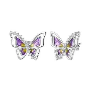 Imagem de Brincos De Estrela Do Mar Coloridos Em Prata Esterlina 925, Joias Fina