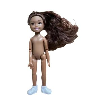 Imagem de Boneca Reborn De Pele Escura 14cm Com Articulações Móveis Para Meninos