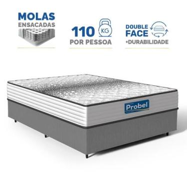 Imagem de Cama Box com Colchão de Molas Ensacadas Double Face Essence Probel Cas