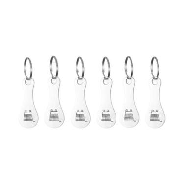 Imagem de Chaveiro De Metal Para Carrinho De Compras, 3 Ou 6 Peças, Decorativo, 