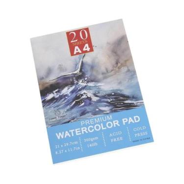 Imagem de Bloco De Aquarela A3/A4/A5 140lb 300gsm 20 Folhas Papel Artístico Pren