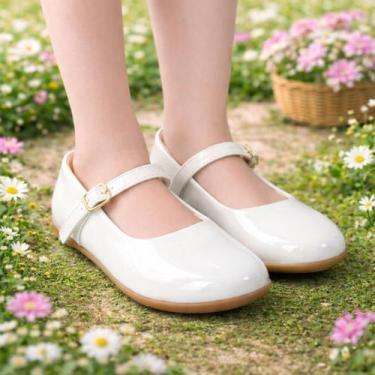 Imagem de Sapatilha Infantil Menina Verniz Boneca Fivela Confortável Dama de Hon