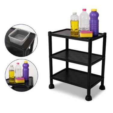 Imagem de Organizador modular estante 3 prateleiras multiuso cozinha lavanderia 