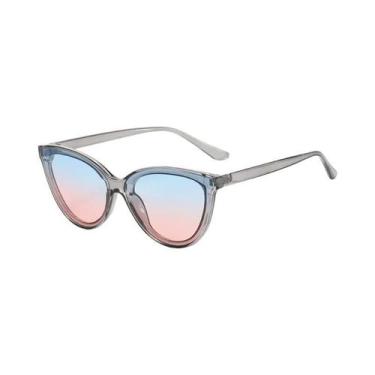 Imagem de Óculos De Sol Femininos Com Armação Grande Estilo Gatinho UV400 Retro 