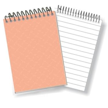 Imagem de Kit 10 cadernetas de bolso com pauta cores sortidas, caderno compacto para anotações, alternativa portátil ao caderno A5 e cadernos para uso diário, não acompanha caneta (KIT C/10 PESSEGO)