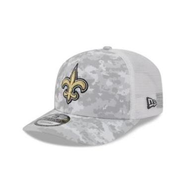 Imagem de BONE NEW ERA 9SEVENTY NEW ORLEANS SAINTS NFL SALUTE SERVICE 2025 PRETO-Masculino