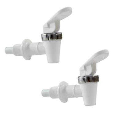 Imagem de Kit 2 Torneiras Brancas Tampas Cromadas - Karina