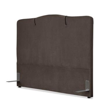 Imagem de Cabeceira de Cama Box Viúva 128 cm Moscou Inspire House Suede Veludo M