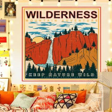 Imagem de Tapeçaria para pendurar na parede Alien Meditation Cosmic Design 100x150cm