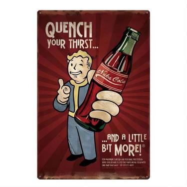 Imagem de Pôster com pintura em ferro e decoração de parede vintage Nuka Cola 30x20cm