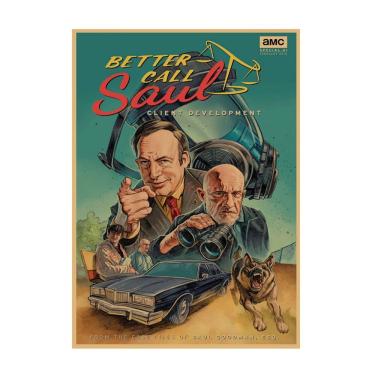 Imagem de Pintura em pôster Better Call Saul Retro Kraft 29,7x42cm