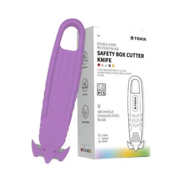 Imagem de Estilete De Segurança Para Abrir Caixas, Cortar Papelão, Encomendas E 