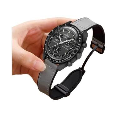 Imagem de Pulseira Magnética De Couro E Silicone De 20mm 22mm Para Relógios Omeg