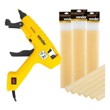 Imagem de Aplicador de Cola Quente 100w Com 18 Bastões De Cola 28cm Vonder artes