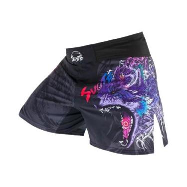 Imagem de Shorts Masculinos Fierce Wolf MMA Respiráveis Para Treino De Muay Thai