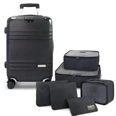 Imagem de Mala de Viagem Bordo Pequena Mão Rígida ABS 10 KG Aprovada Rodinha Kit