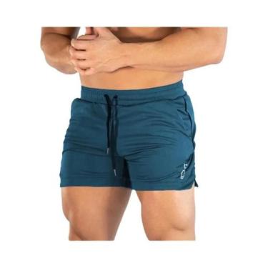 Imagem de Calções Esportivos Masculinos - Fitness, Malha Respirável e Secagem Rá
