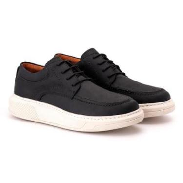 Imagem de Sapato Comfort Ranster Masculino em Couro Rústico Preto-Masculino