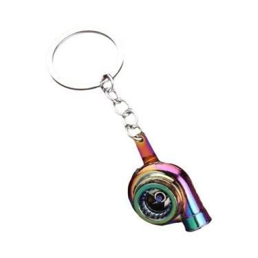 Imagem de Mini Turbina Giratória Turbo Chaveiro Acessório Decorativo Para Carro 