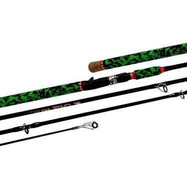 Imagem de Vara para Carretilha JP Tamba Carbono - Jaú Pesca, 2,40m, Verde