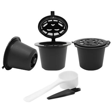 Imagem de Kit 3 Cápsulas Reutilizáveis Café Chá Filtro - Extração Perfeita E Menos Resíduos Preto