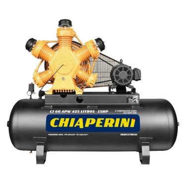 Imagem de Compressor Chiaperini Cj60apw/425 Lts 15 Cv 220/380v Trif. 175 Psi/12.3 Bar Motor Ip21 Intermitente