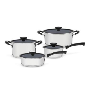 Imagem de Jogo de Panelas Aço Inox Solar Cerâmic 4 Peças Tramontina