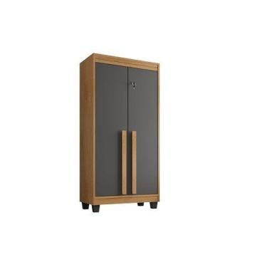 Imagem de Armário Multiuso Paris Cinamomo/Grafite  RV Móveis