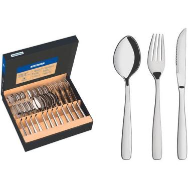 Imagem de Faqueiro Tramontina Inox 24 Peças Amazonas 66960124, Inox, 24