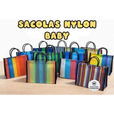 Imagem de Sacola de Feira Baby Confeccionada em Nylon - 01 Peça - 22x16x11cm - R