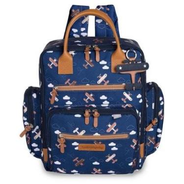 Imagem de Mochila de Maternidade MasterBag Urban Avião Azul Marinho-Unissex