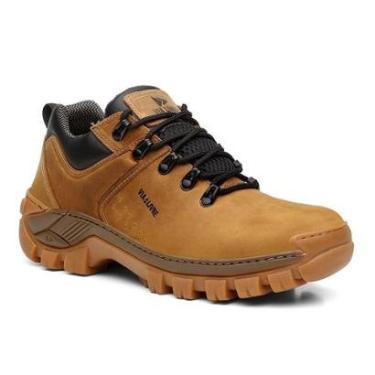 Imagem de Tênis Em Couro Masculino Cano Curto Resistente Reforçado Com C.A-Masculino