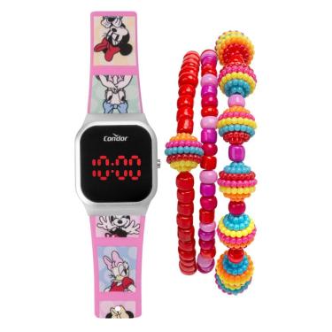 Imagem de Relógio Condor Feminino Ref: Cohb21aad/k8g Infantil LED Minnie e Margarida