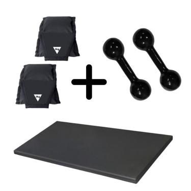 Imagem de Kit Colchonete + Par de Caneleira 3kg + Par de Halter 1kg-Unissex
