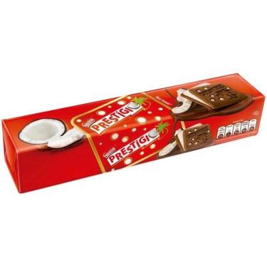 Imagem de Biscoito Nestlé Prestígio Recheado 140g, Chocolate e Coco