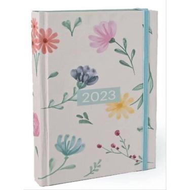 Imagem de 2023 Agenda Floral Ana Luiza Flores Salpicadas Teca Diária M - 15,5 X 21,00