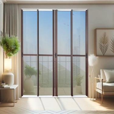 Imagem de Porta de Correr 4 Folhas Moveis 210 X 240 Elite com Fecho Automático V