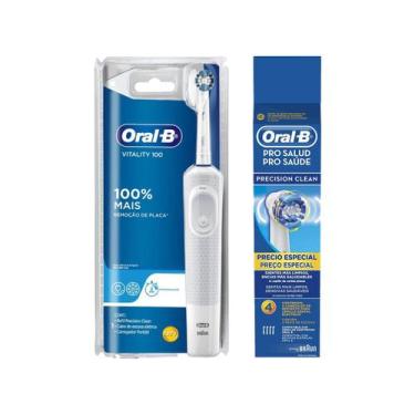 Imagem de Kit Escova Elétrica Oral-B Vitality Precision Clean - 110v + Refil Pre