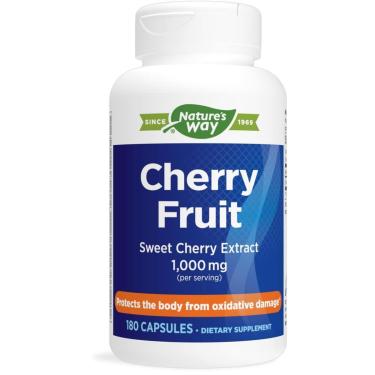 Imagem de Suplemento de extrato de cereja Nature's Way 1000 mg 180 cápsulas-Unissex