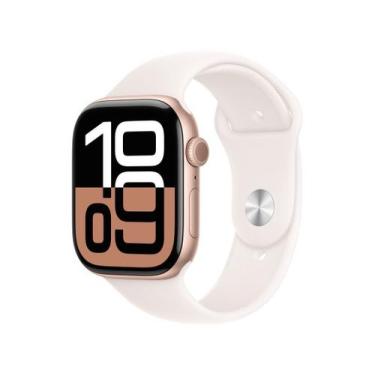 Imagem de Apple Watch Series 10 GPS + Cellular, Caixa Cor de Ouro Rosa de Alumín