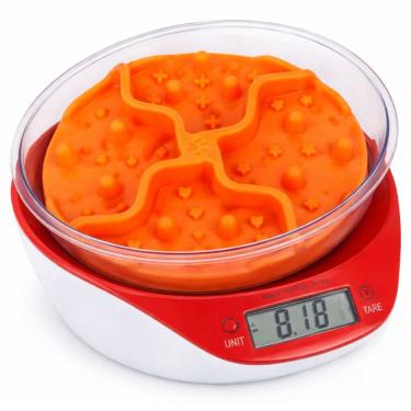 Imagem de Kit Comedouro Tapete para lamber Pet Com Balança Digital  Display LCD 5KG