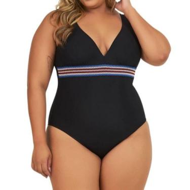 Imagem de Maiô Crochê Banho de Mar Acqua Fashion 617502, 44, Preto